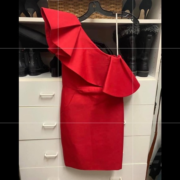 Halston Dress, red, size 2 - Picture 1 of 6